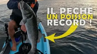 P&ecirc;cher du TRES GROS BAR en BRETAGNE - Lunker -  P&ecirc;che en kayak paddle, leurre souple, jig, maquereau
