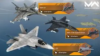 NEW! PSF-01 VS J-35 VS MiG-41M Super Fulmar | Epic Strike Fighter Comparison | Modern Warships