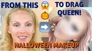 HALLOWEEN DRAG TRANSFORMATION MAKEUP TUTORIAL, I TURNED MYSELF INTO A DRAG QUEEN! 😂😍👏🏻🌈