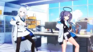 【ブルアカ MMD/4K/60FPS】PUBG Victory Dance 102 by Blue Archive Hayase Yuuka 早瀬ユウカ & Ushio Noa 生塩ノア
