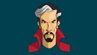 Doctor Strange Timelapse Drawing in Adobe Illustrator