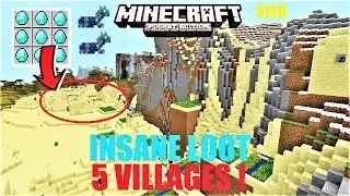 Minecraft PE - BEST DIAMOND BLACKSMITH SEED EVER ?! 5 VILLAGES | MCPE 1.2.1