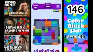 Color Block Jam Level 146 Solution &ndash; The Marathon of Misery #colorblockjam #factsnotfiction