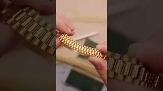 Rolex President Datejust Yellow Gold Marble Dial Diamond Ladies Watch 69158 l SwissWatchExpo