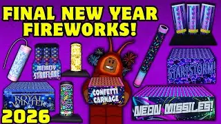 Final Set Of Limited New Year Fireworks 2026 In Roblox! (Fireworks Playground)