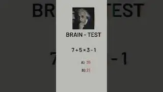 Brain Test #shorts #maths #mathstricksforfastcalculations 🧐 #mathshorts  #braintest  #maths 🙏🙏🙏