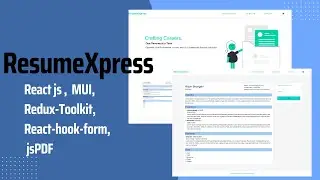 Resume Builder using React js, Material UI, Redux-toolkit, react-hook-form | Intermediate project