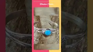 Handmade Navajo Sterling Silver & Turquoise Baby Cluster Cuff Bracelet