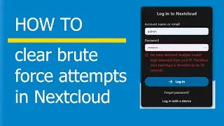 How to clear brute force attempts in Nextcloud