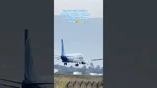 ✈️Fly Dubai's Thrilling Landing at TIA - Strong Crosswinds Challenge Pilot!#nepal #planespotting