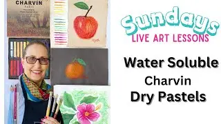 Water Activated Charvin Dry Pastels Live Painting Class #art #mixedmediaart #pastelart