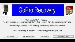 GoPro - recovery of formatted,  fragmented and deleted videos
