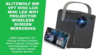 5000Lux Mini LED Wireless Screen Mirroring|1080P Supported 170'' Display Portable Projector #shorts