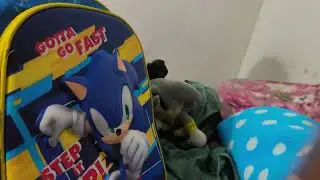 Fazendo unboxing da mochila do Sonic