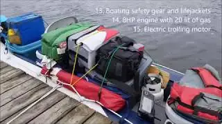 GALA inflatable canoe CHALLENGER C450 with full load gear.