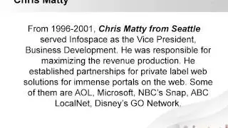 Chris Matty from Seattle Specializes In Business Development, Sales and Strategic Marketing