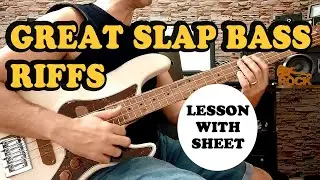 SLAP BASS LESSON /// Learn 2 Amazing Slap Bass Riffs by Tony Oppenheim