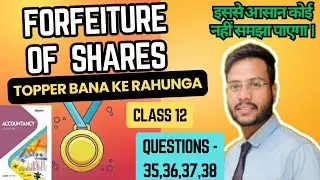 Accounting for share capital class 12 | Shivlal Question 35, 36, 37 & 38 solution  | Journal entry