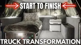 ULTIMATE TRUCK BED BUILD FOR CAMPING + TRAVEL | COMPLETE TRUCK BED TRANSFORMATION | STEALTH CAMPING
