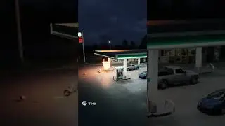 Drone Captures A Gas Pump Explosion - Fire Trucks On The Way