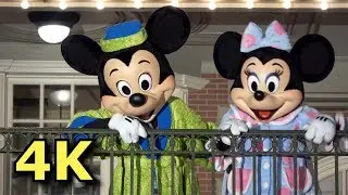 Mickey & Minnie Mouse in Pajamas - Giving Goodnight Kisses - ADORABLE - Disney Magic Kingdom - 4K