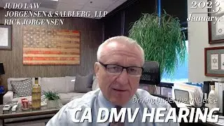CA DMV DUI HEARING
