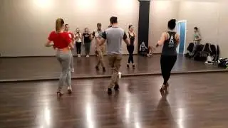 Salsa NY, footwork and partnerwork.