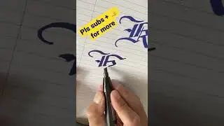 Letter K | Amazing and satisfying Calligraphy | Gothic Font | hand lettering is relaxing art | خطاطی