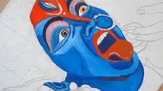 Kali Maa Drawing Coloring | Powerful Goddess Kali Art | Divine Color Sketch #trending #art #painting