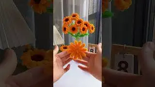 This Wool Flower Looks REAL 🌻 | Simple Handmade Flower Art #basittech