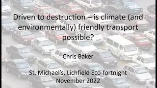 Driven to distruction - is a climate friendly transport system possible
