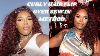 *EASY* CURLY FLIP OVER SEW IN TUTORIAL FOR BEGINNERS FT. VIRAL TIK TOK BUNDLES ASHINE HAIR