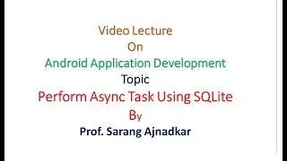 Async task using SQLite (Android)