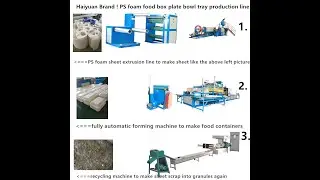 Reliable manufacture plastic dish making machine PS foam take away food box production line , Ellie