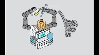 LEGO Instructions | Jurassic World | 122405 | Velociraptor Baby with DNA Lab | Magazine Gift