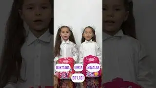 Maktabga borsa nimala boʻladi #shortsvideo #twins #youtubeshorts #instagram #america #trendingshorts