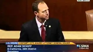 Rep. Schiff on Contempt Vote: Outrageous Abuse of the Contempt Power