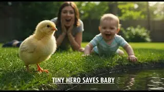 Brave Chick Rescues Baby from River 🌊🐥 | Incredible Animal Rescue Story