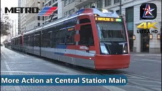 [4K] More Action at Central Station Main in Downtown, Houston | METRO | Houston