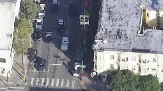 Raw video: Slow-speed police chase, arrest in San Francisco