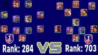 Global Rank 284 VS Global Rank 703 🥵 | Efootball 2022 Mobile
