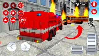 Real Fire Truck Driving Simulator 2022 - New Fire Fighter Fireman's Daily Job - Android Game Play #2
