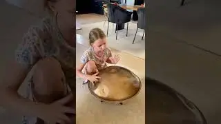 This instrument takes her to a completely different place #handpan #handpanmusic #handpansolo