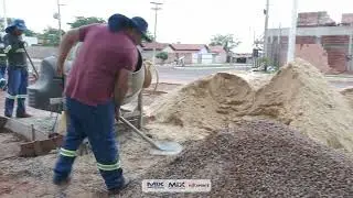 Constru&ccedil;&atilde;o de cal&ccedil;adas em Campin&aacute;polis/MT