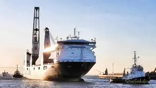 Einlauf Schwerlastschiff ELISE maiden call Emden SAL heavy load carrier DDZO2 IMO 9978482 BJ 2025