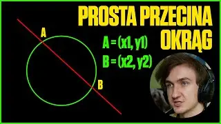 PROSTA PRZECINA OKRĄG - WYZNACZ PUNKTY