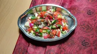 Indian Salad | Indian Apple, Tomato And Radish Salad With Red Onion | Indian-inspired chopped Salad