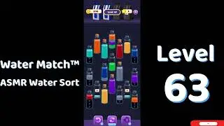 Water Match Level 63 | ASMR Water Sort Puzzle 🧠💧 Relaxing Brain Game | Mini Boss