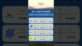 quanto devo investir para ter 1000 reais de dividendos? #investimentos #rendapassiva #dividendos