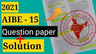 AIBE 15 Question Paper Solution  || all india bar examination || Previous year question paper